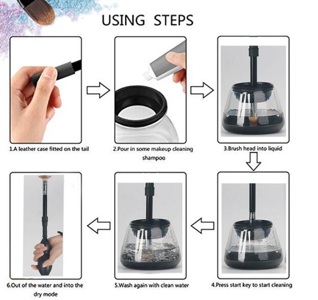 Professional Electric Auto Makeup Brushes Washing Tool